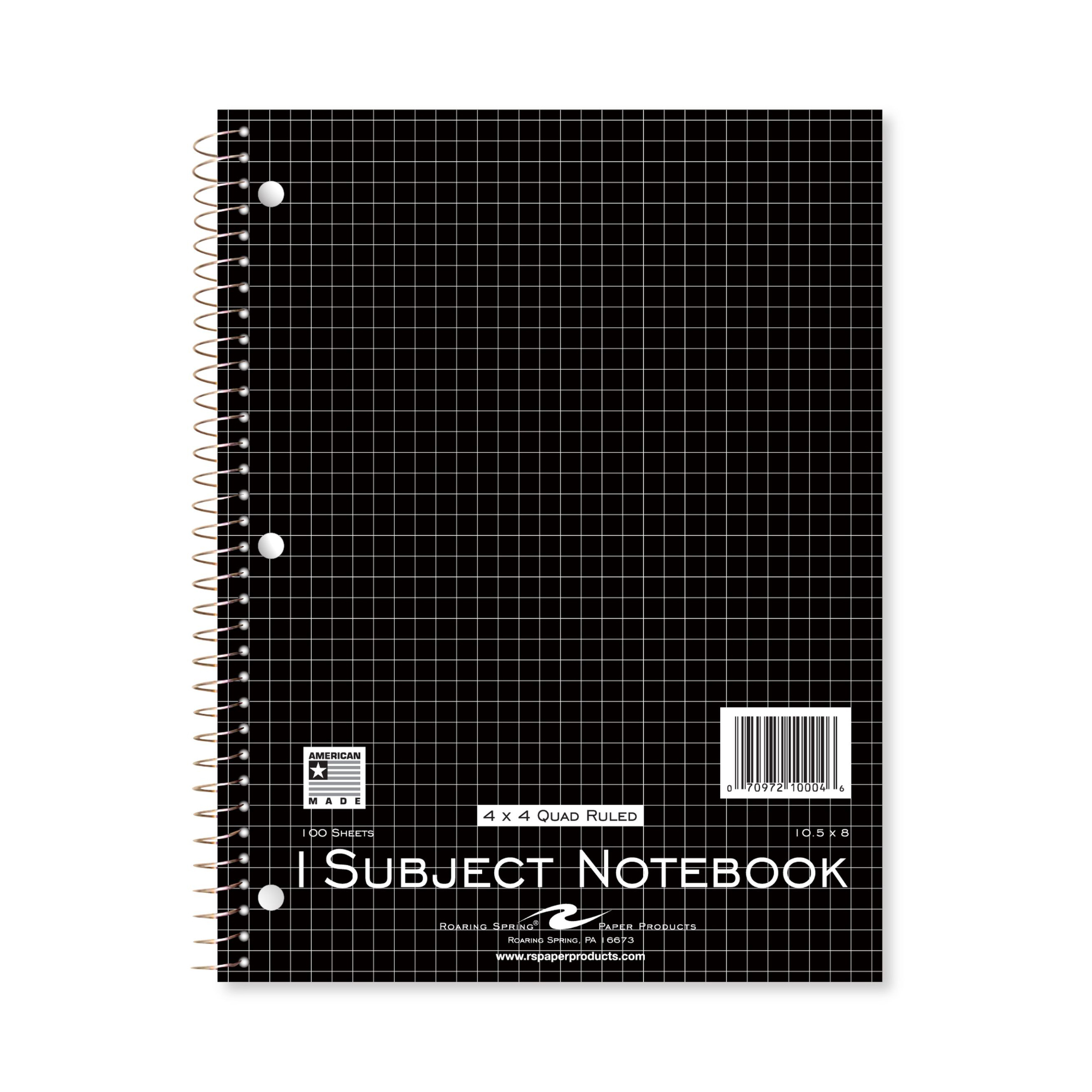 One Subject Wirebound Notebook, 4x4 Graph Ruled