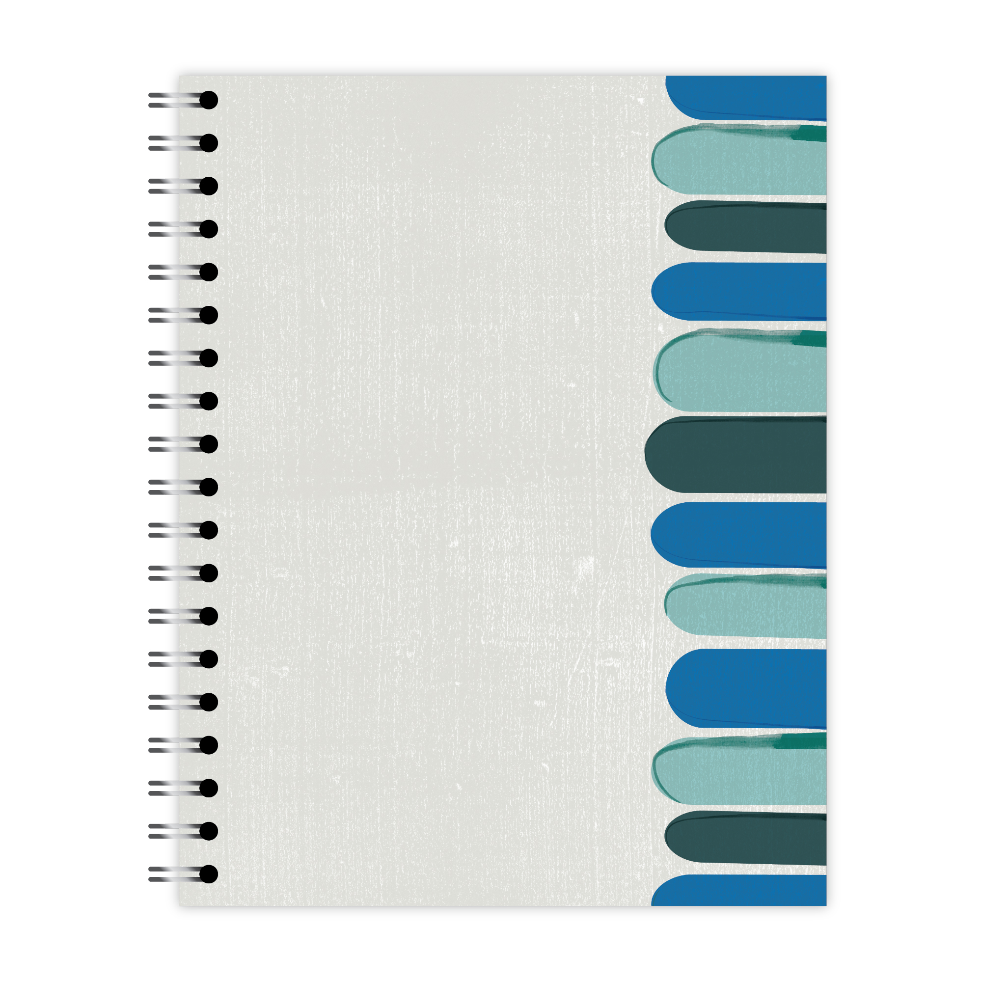 New Leaf Paper® 100% Recycled, Sustainably Designed, Small Wirebound Notebook, Gray Keys Design
