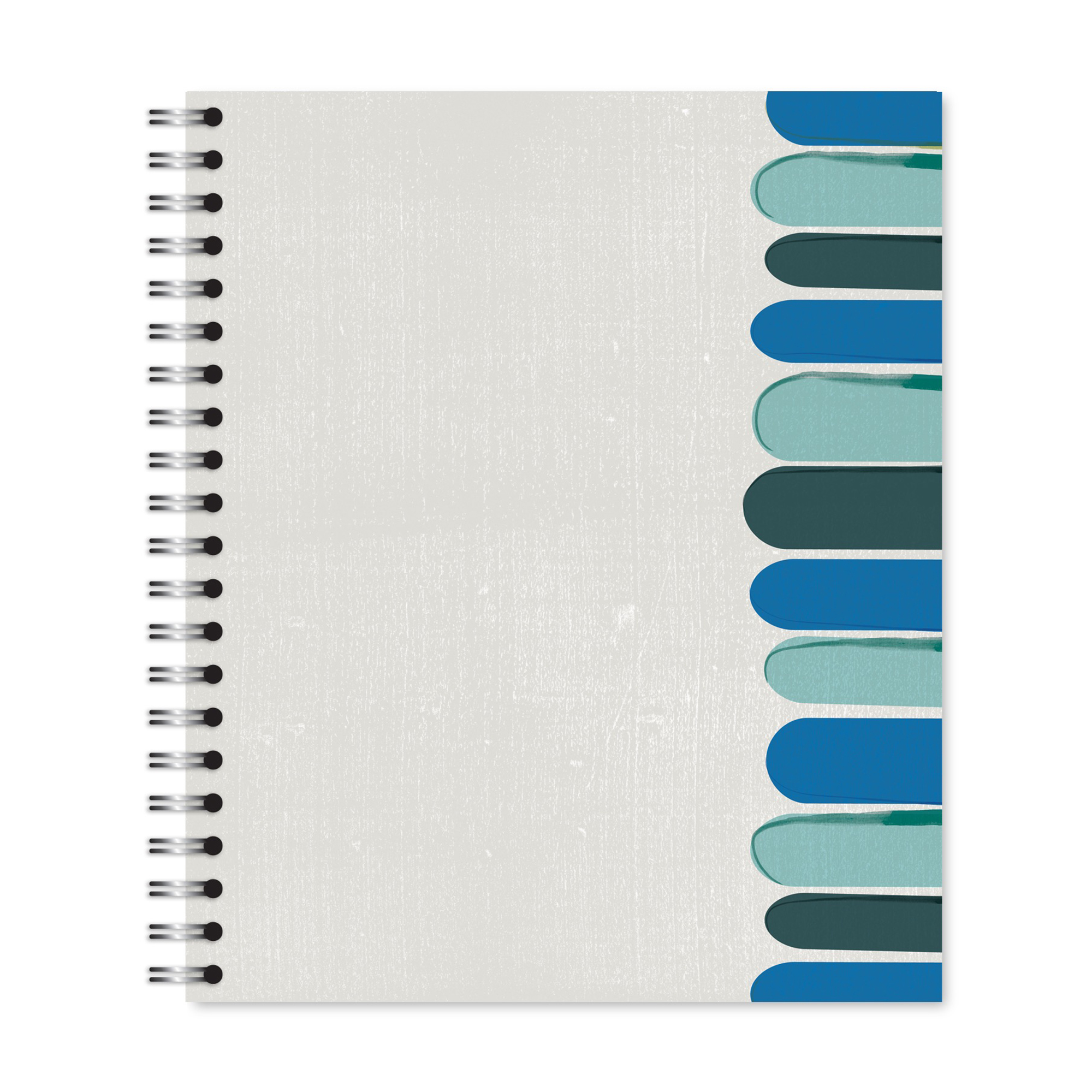 New Leaf Paper® 100% Recycled, Sustainably Designed, Large Wirebound Notebook, Gray Keys Design