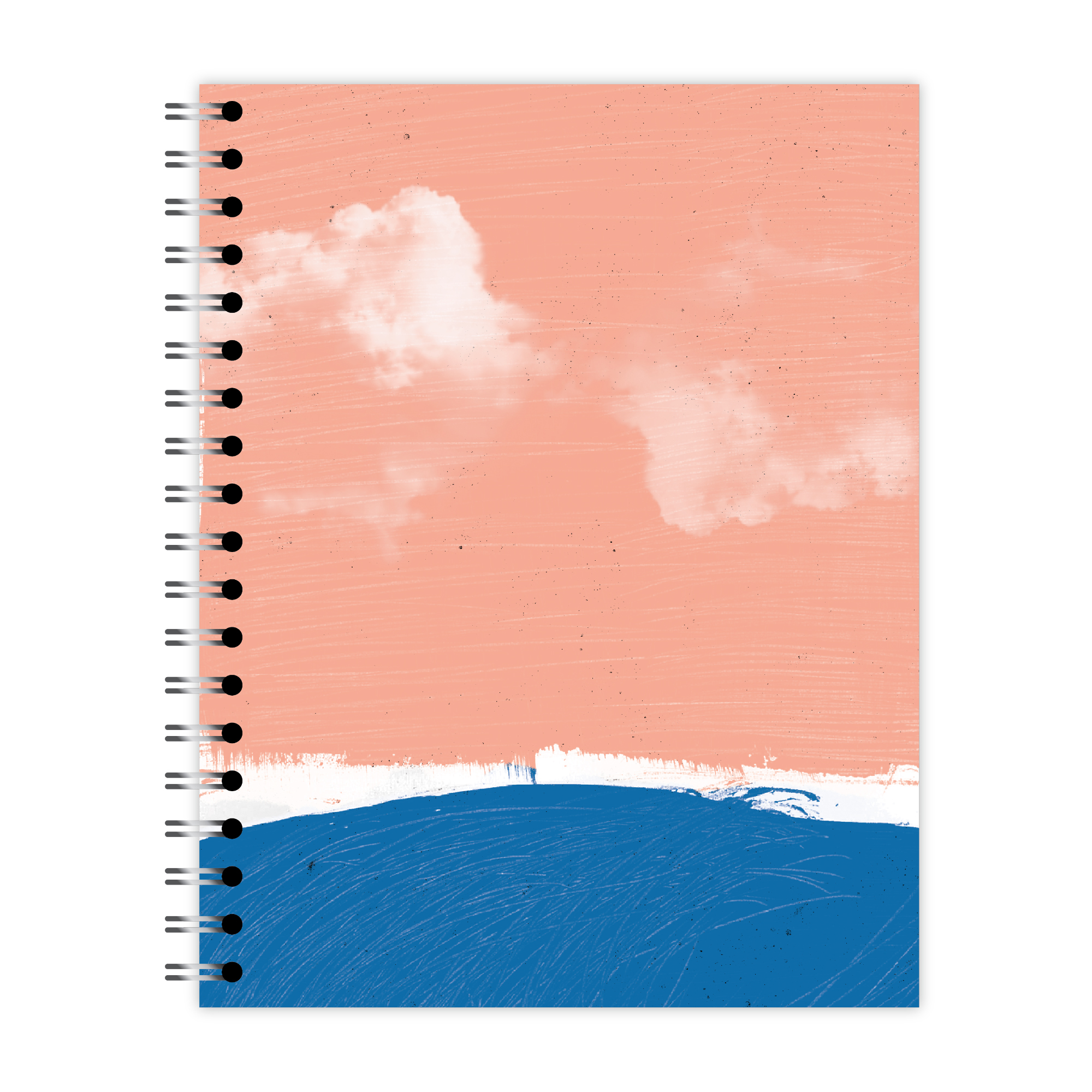 New Leaf Paper® 100% Recycled, Sustainably Designed, Small Wirebound Notebook, Beach Design