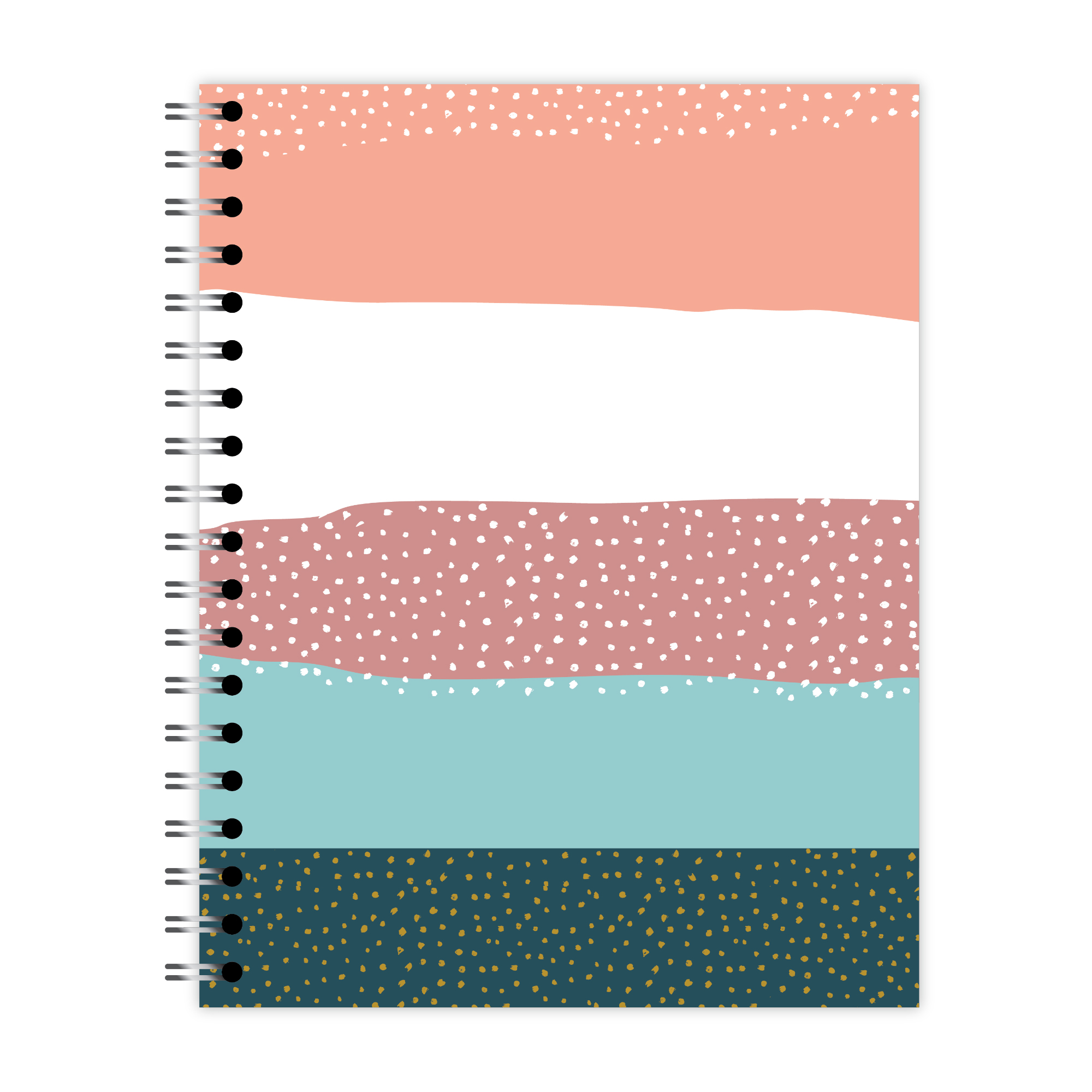 New Leaf Paper® 100% Recycled, Sustainably Designed, Small Wirebound Notebook, Stripes Design