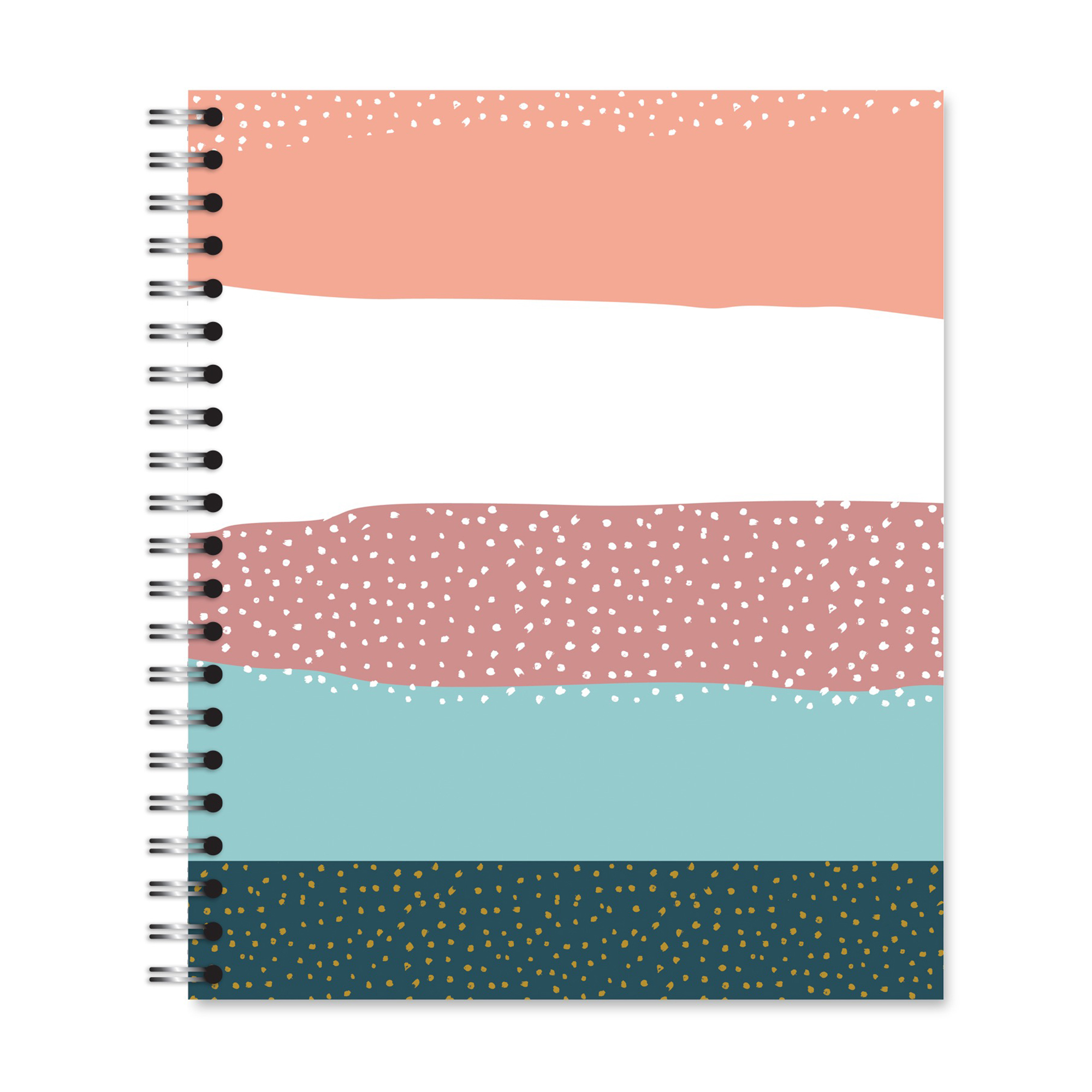 New Leaf Paper® 100% Recycled, Sustainably Designed, Large Wirebound Notebook, Stripes Design