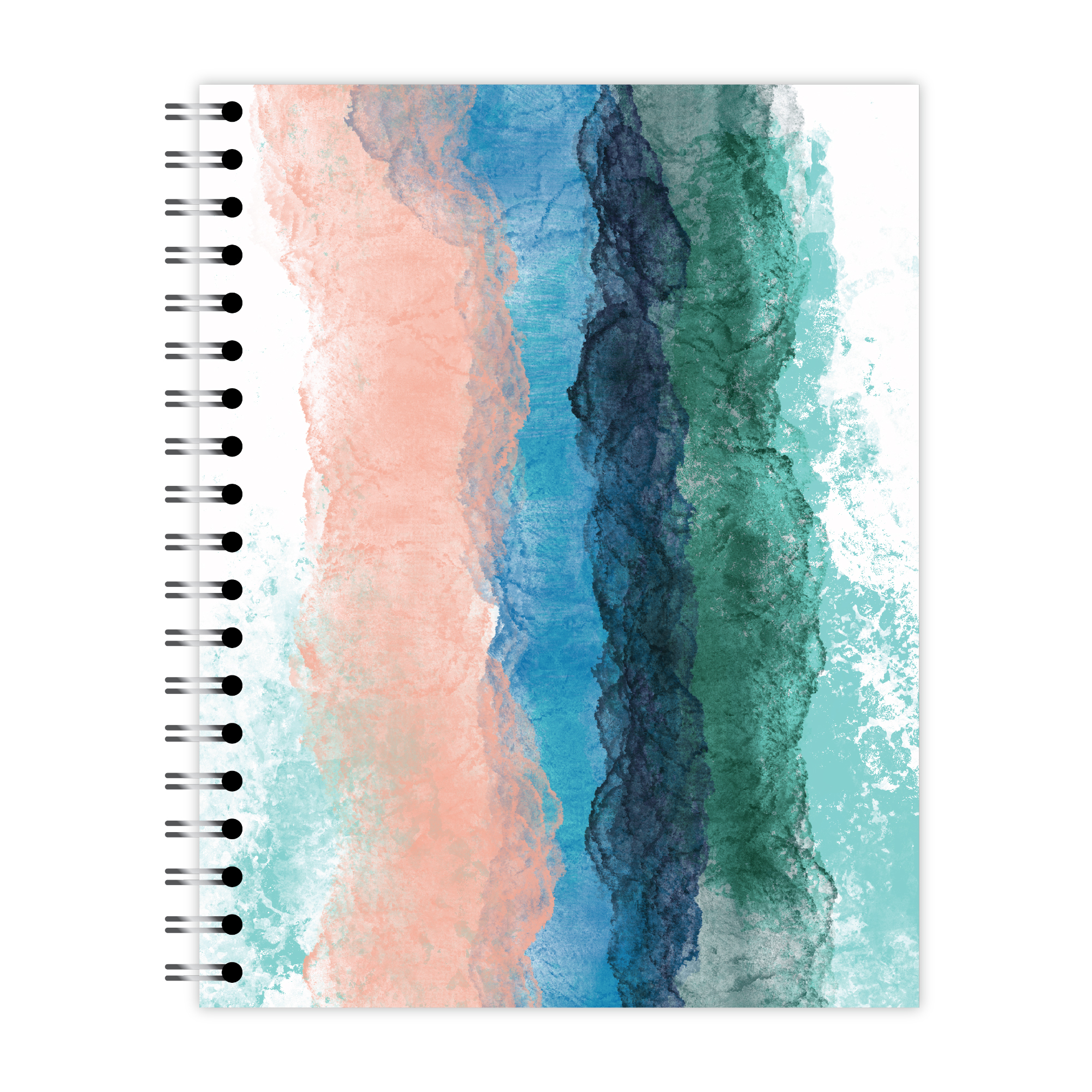 New Leaf Paper® 100% Recycled, Sustainably Designed, Small Wirebound Notebook, Watercolor Design