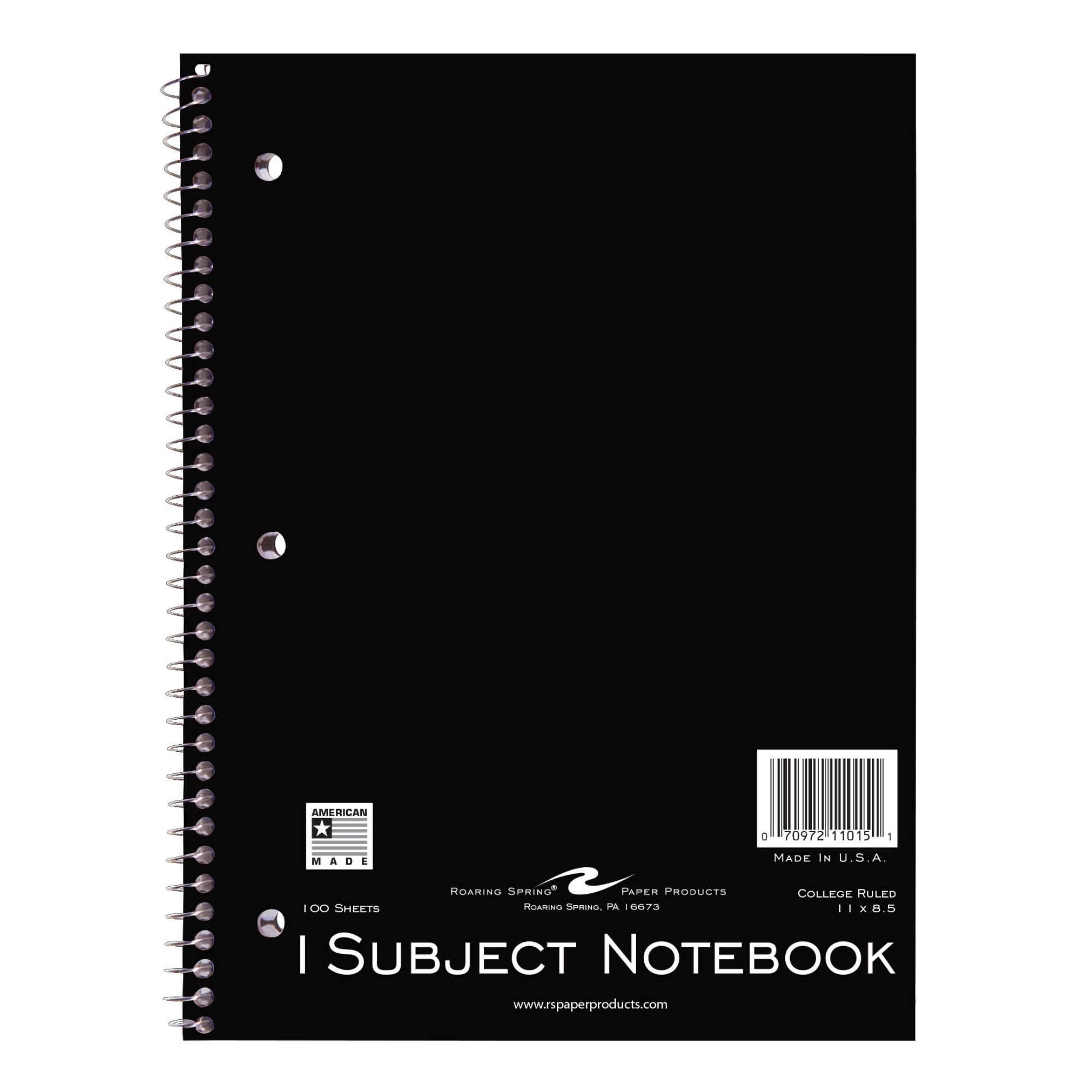 One Subject Wirebound Notebook, College Ruled