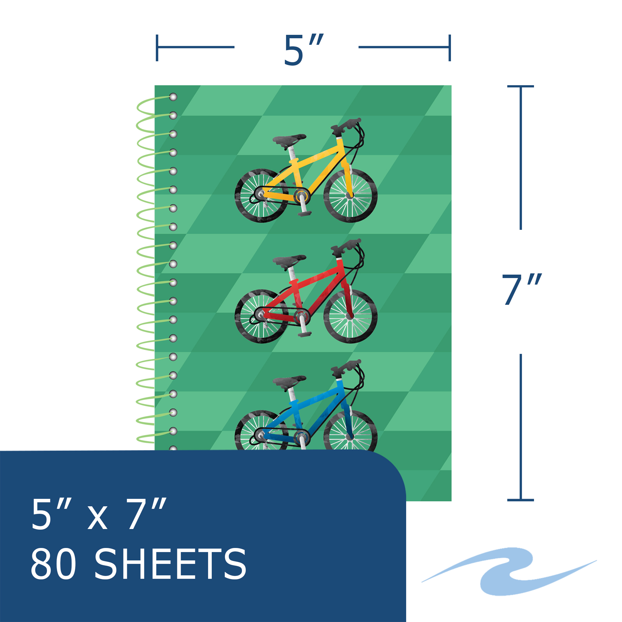 Lifenotes Recycled Memo Wirebound Notebook, College Ruled, Assorted Colors