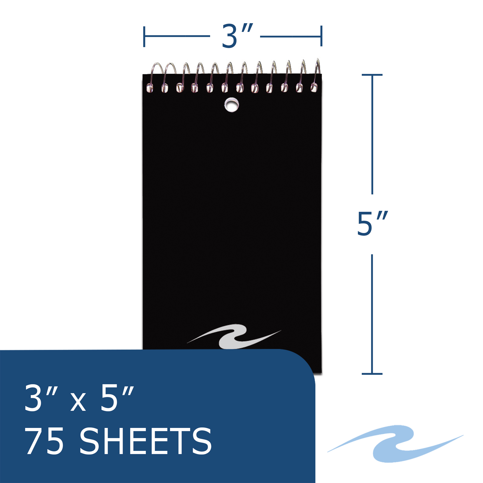 Top Bound Wirebound Memo Pad Book, Narrow Ruled