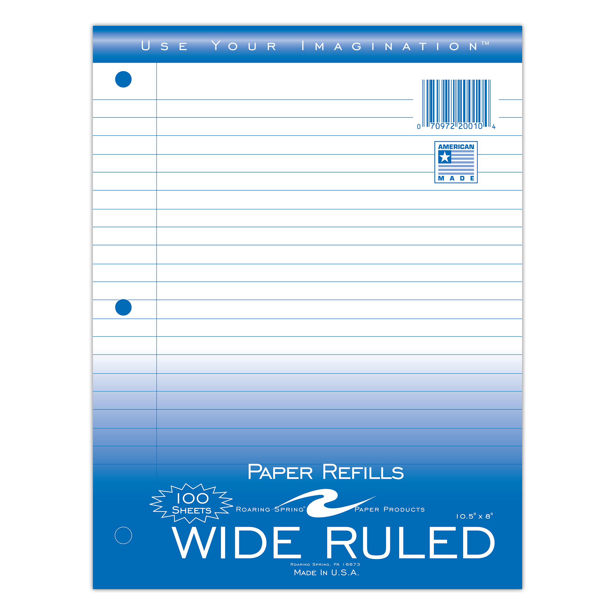 Loose Leaf Filler Paper, Wide Ruled, 100 Sheets