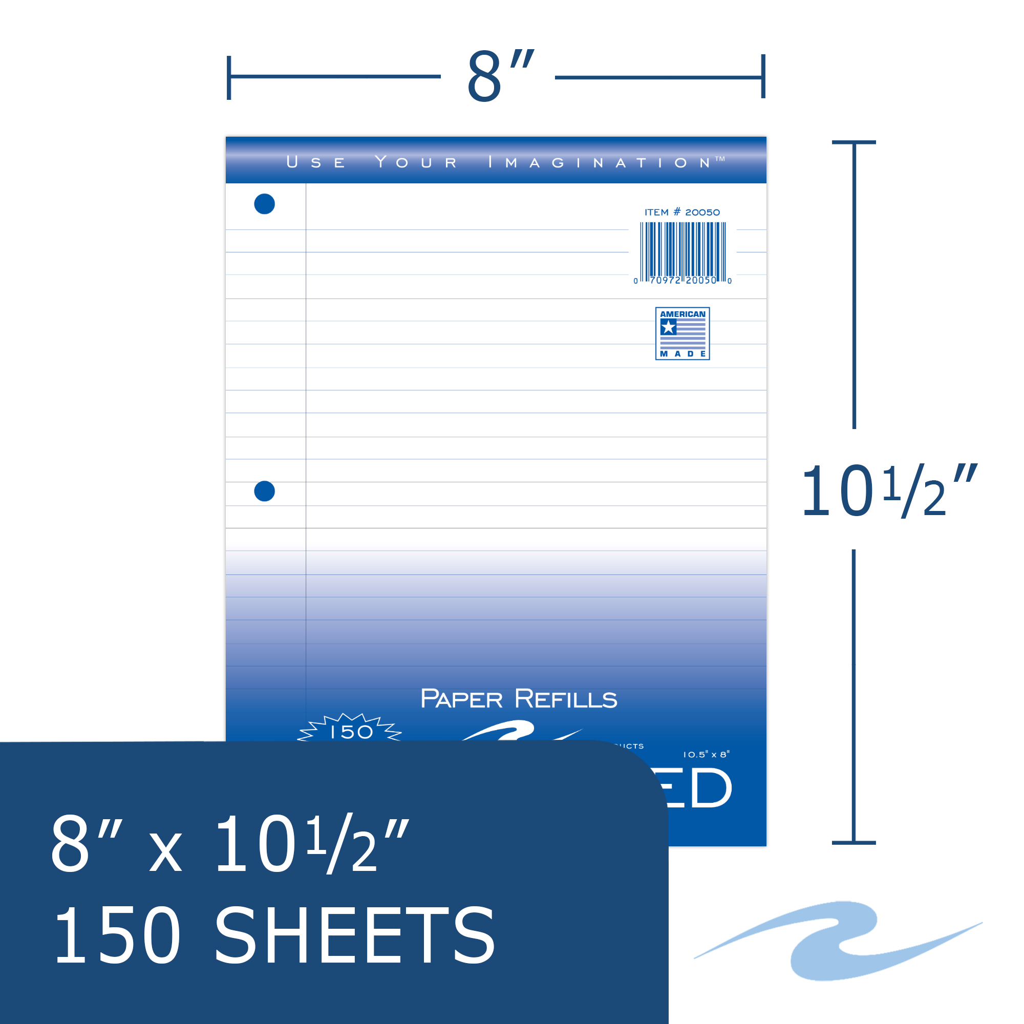 Loose Leaf Filler Paper, Wide Ruled, 150 Sheets