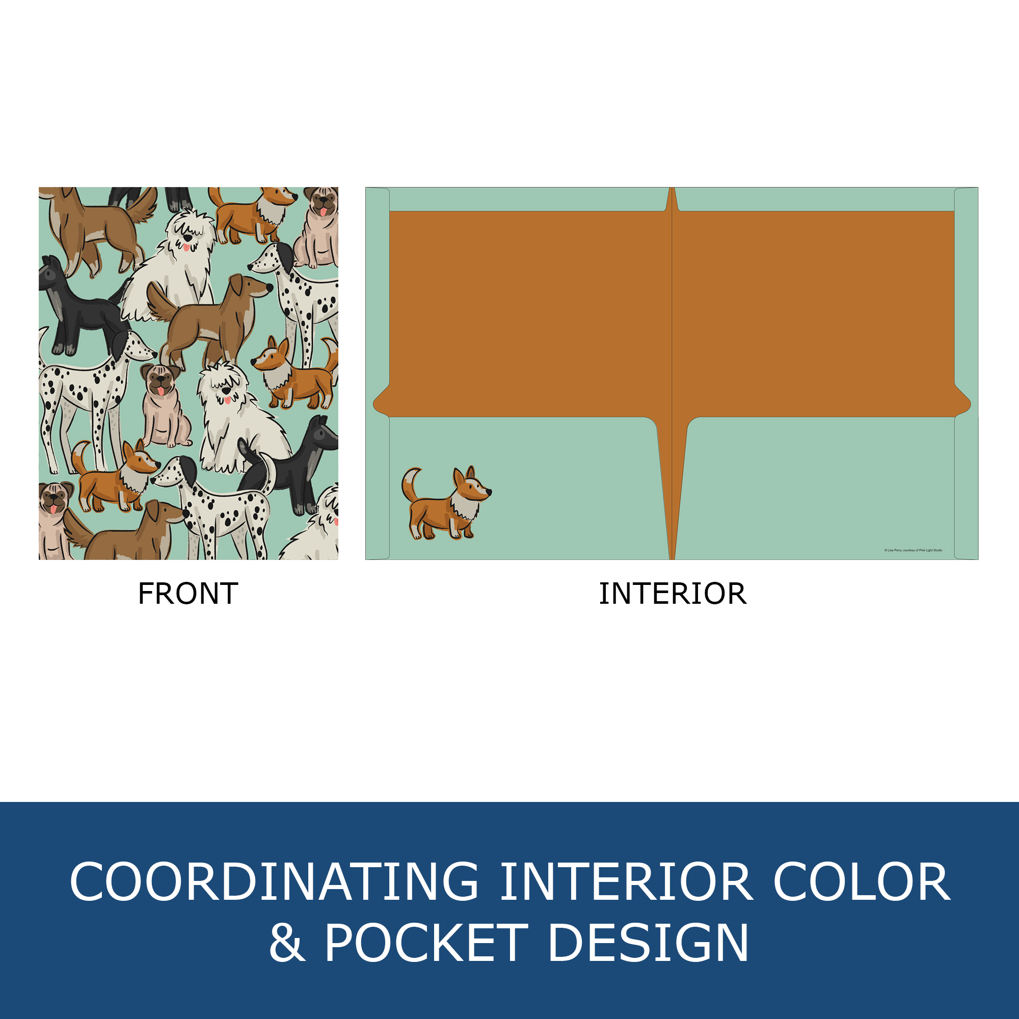 Studio Series Laminated 2-Pocket Folder, Assorted Studio Series Cover Designs