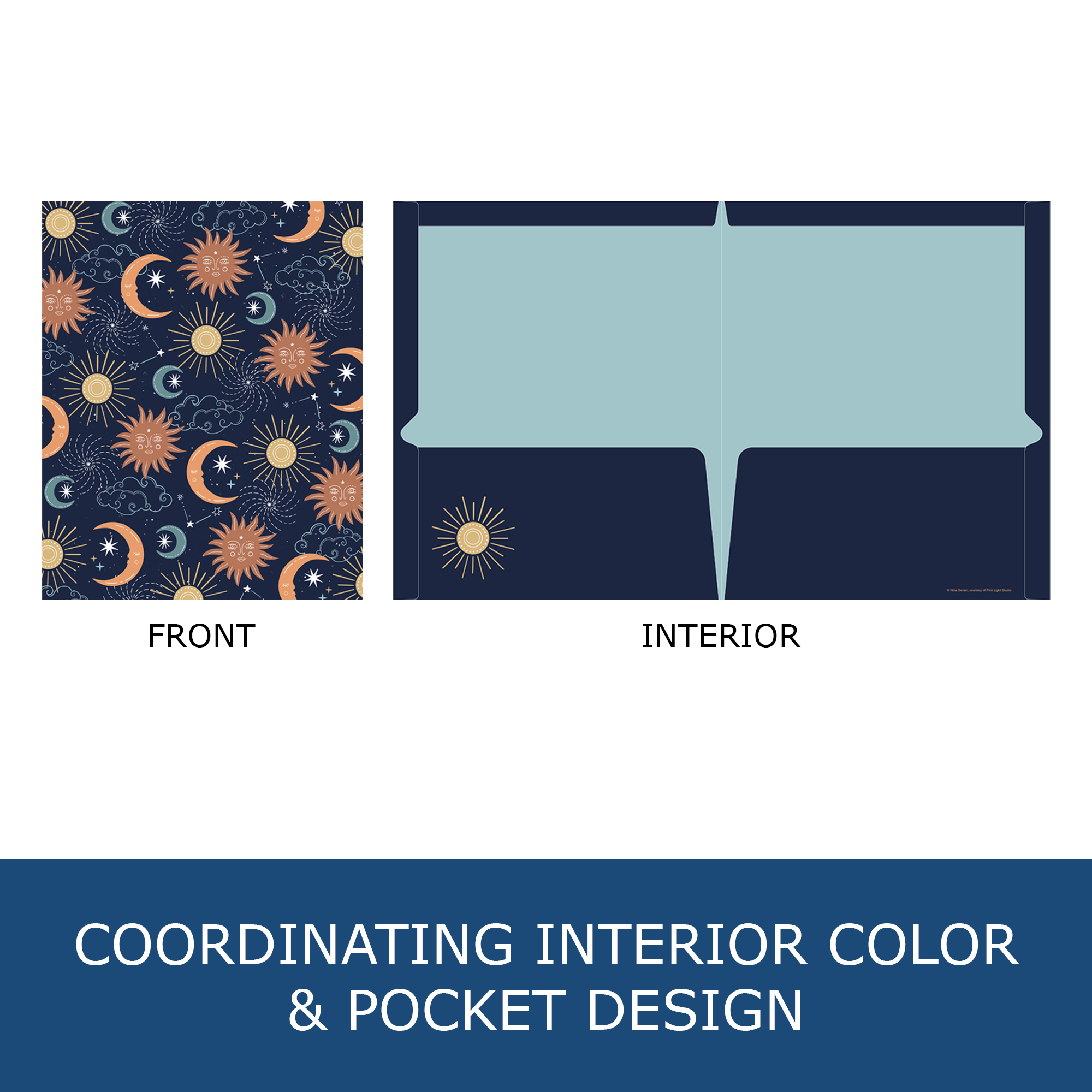 Studio Series Laminated 2-Pocket Folder, Assorted Studio Series Cover Designs