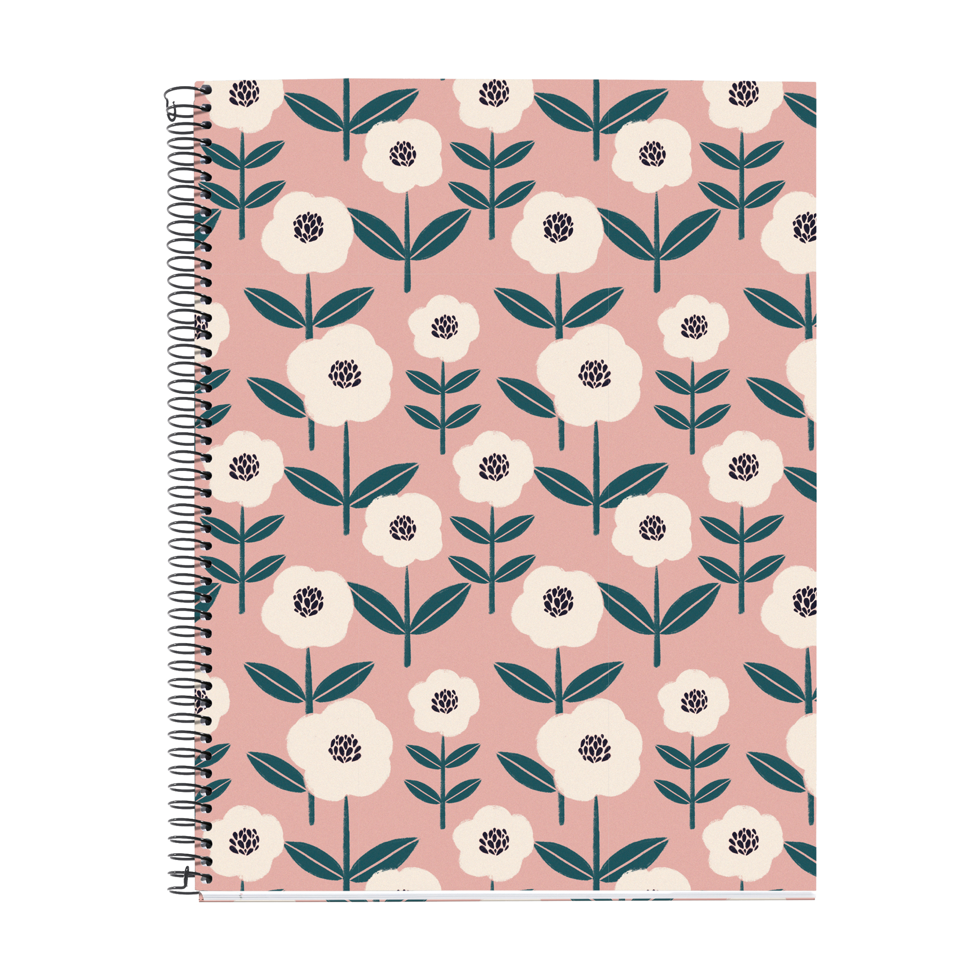 MiquelRius Lined 4 Subject Notebook, Cardboard Cover - Simple Pink