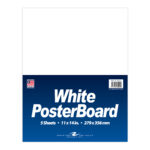 White Poster Board, 5 Sheets per Pack