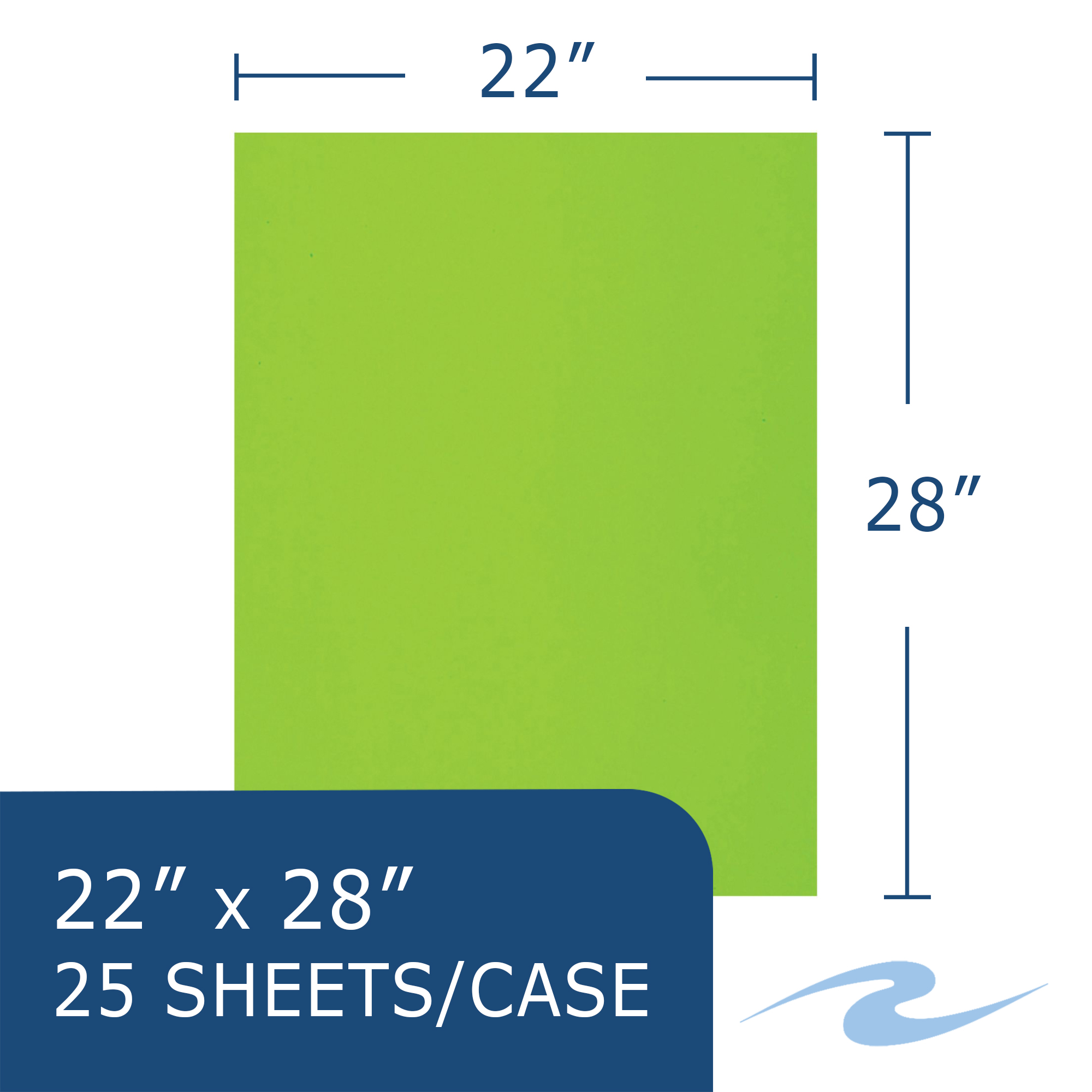 Fluorescent Color Poster Board, 22" x 28", 25 Sheets Per Case