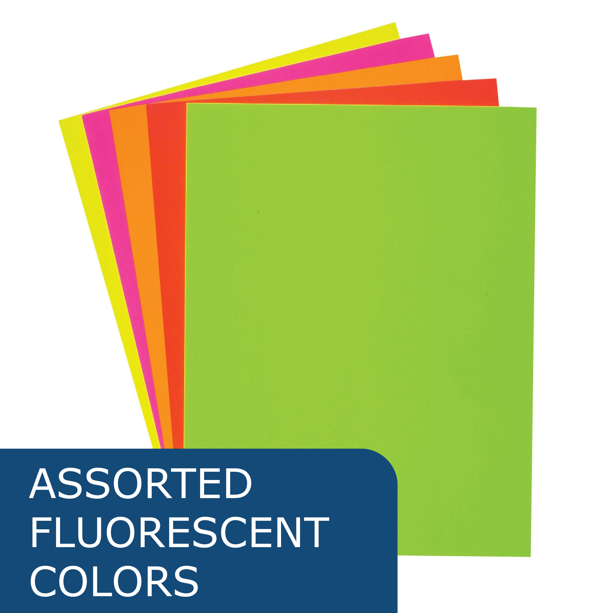 Fluorescent Color Poster Board, 22" x 28", 25 Sheets Per Case