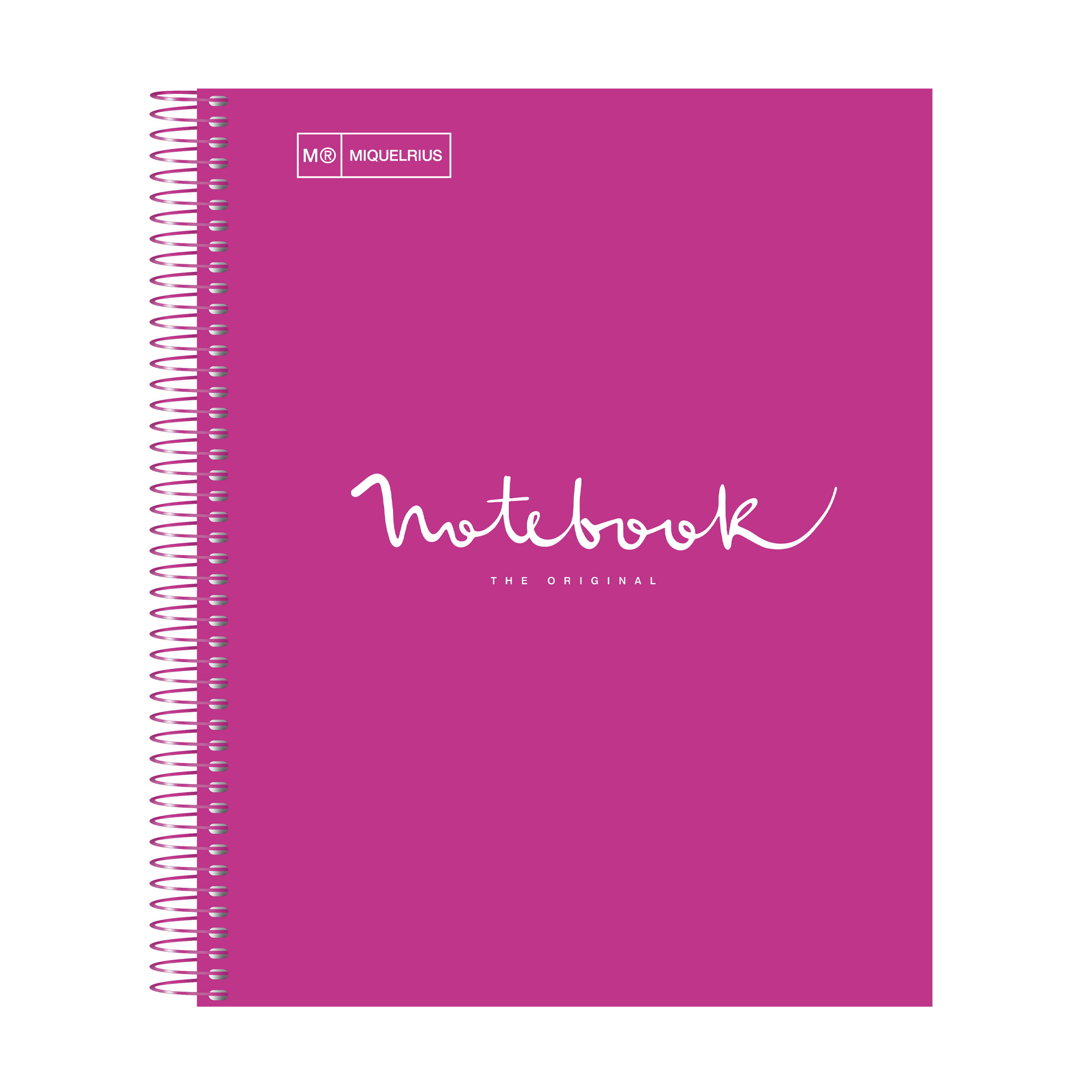 MiquelRius Emotions® Lined 1 Subject Notebook, Cardboard Cover - Bright Pink
