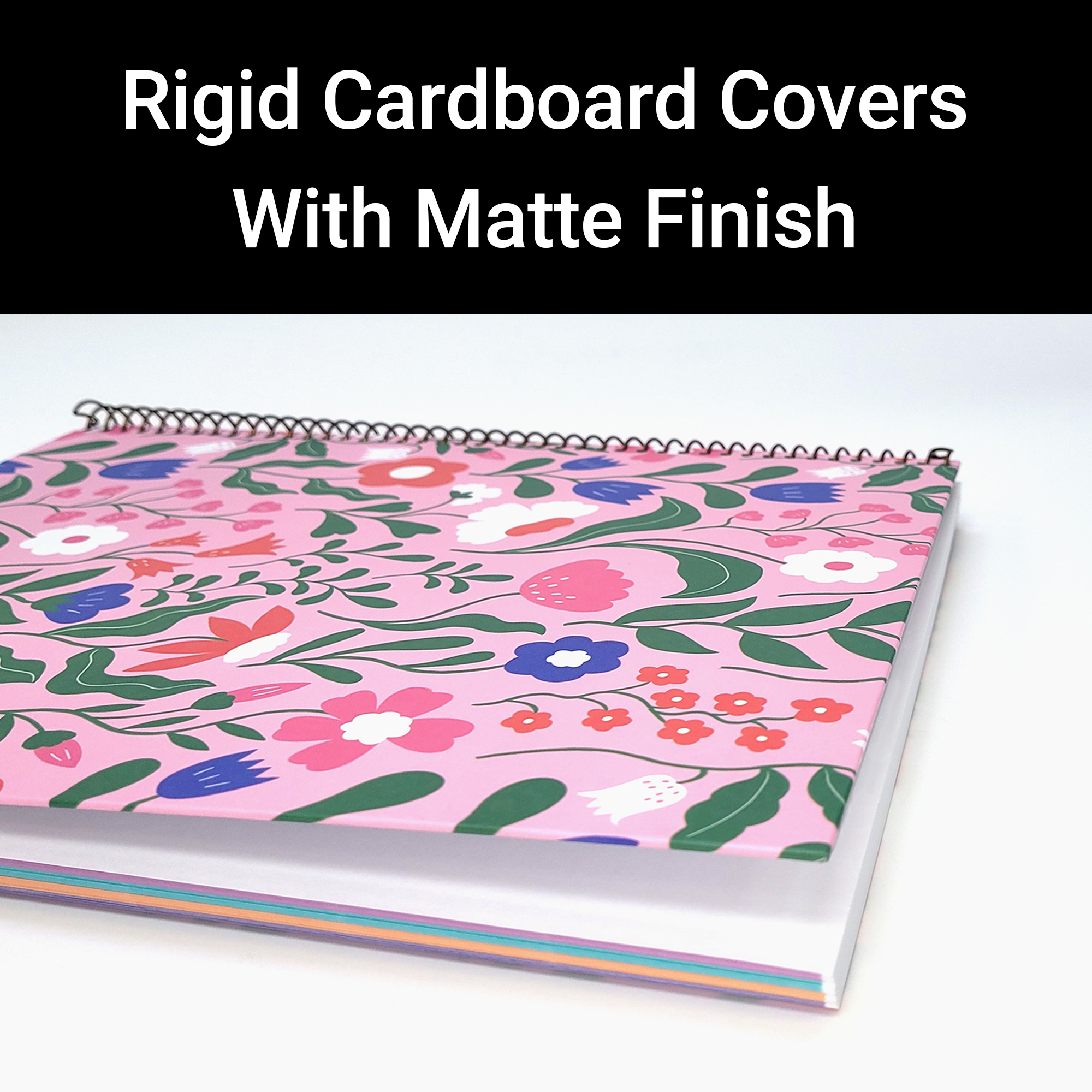 M® MiquelRius Lined 4 Subject Notebook, 11" x 8.5", Cardboard Cover - Black Dots