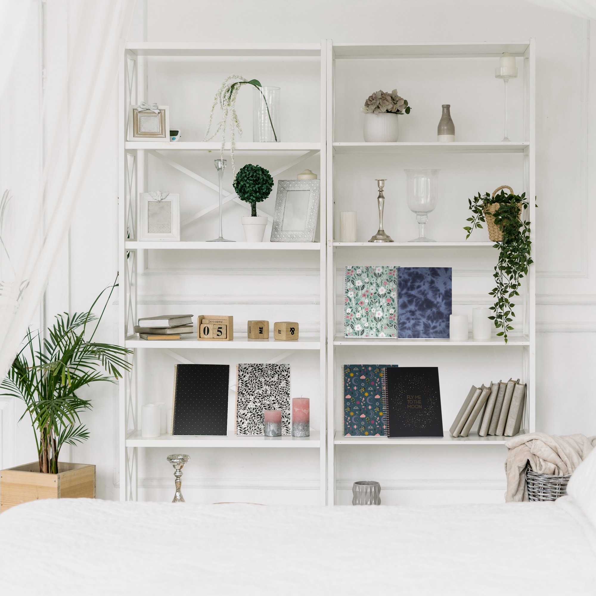 M® MiquelRius Lined 4 Subject Notebook, 11" x 8.5", Cardboard Cover - Black Dots