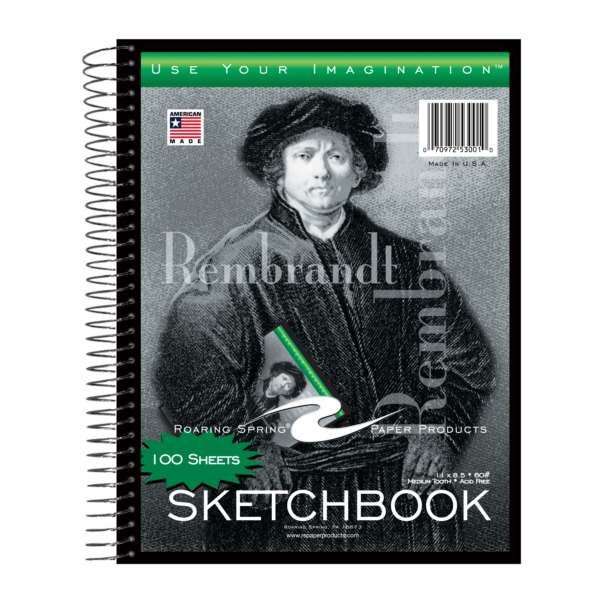 Rembrandt Wirebound Sketchbook, 60 lb. Drawing Paper