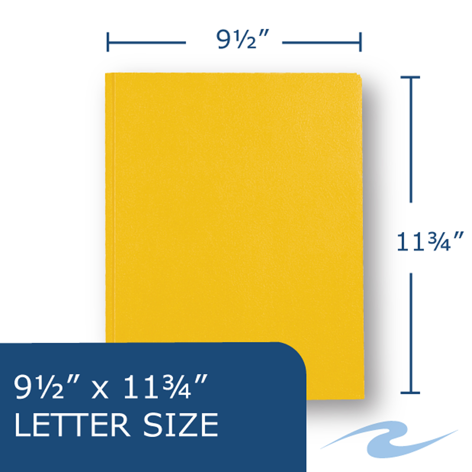 Embossed 3-Prong Pocket Folders, 25 per box, 11.75" x 9.5", Yellow