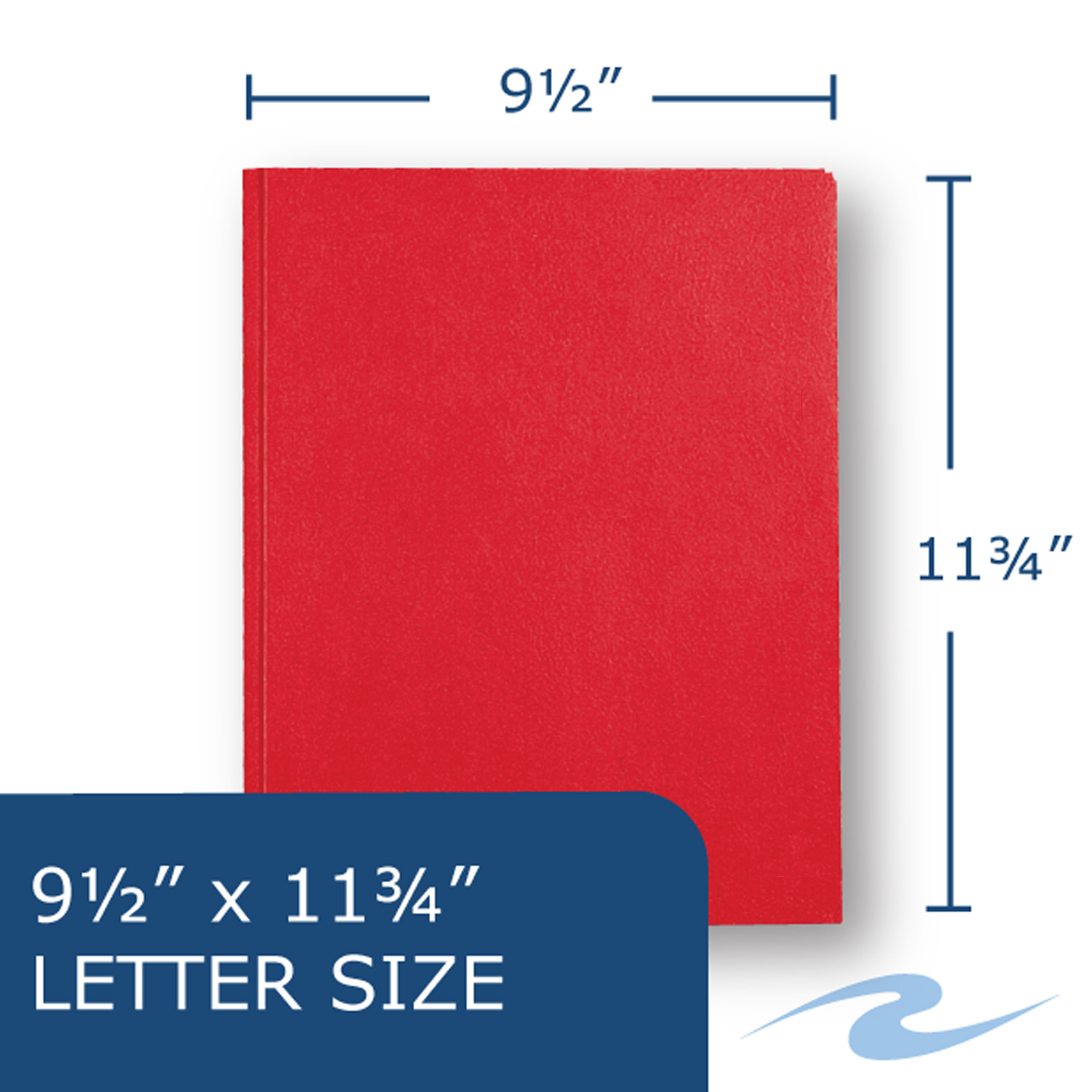 Embossed 3-Prong Pocket Folders, 25 per Box, Red