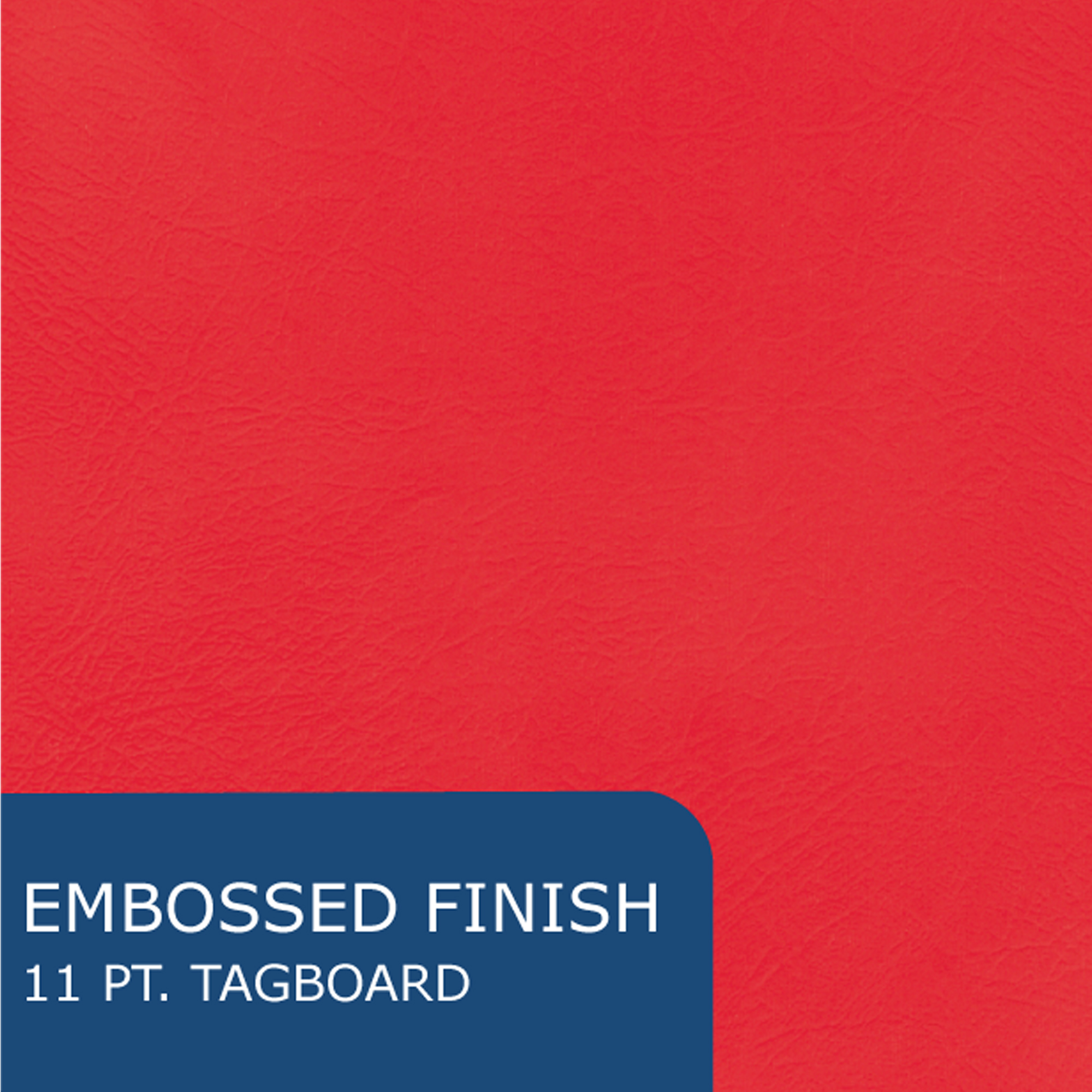 Embossed 3-Prong Pocket Folders, 25 per Box, Red