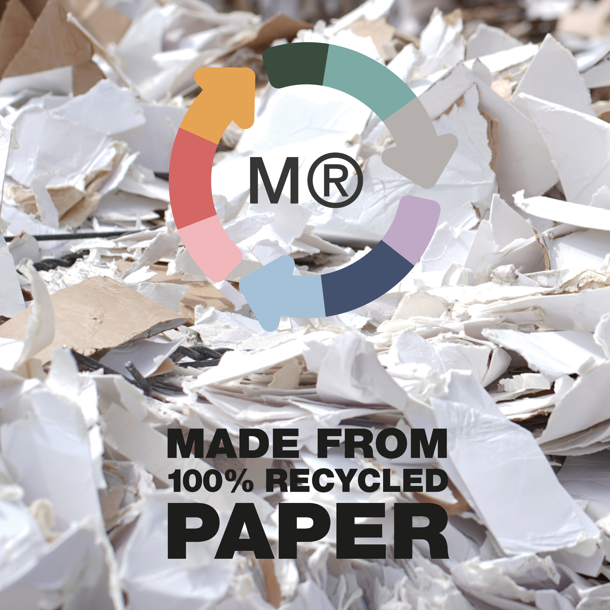 M® MiquelRius Recycled Collection, Lined 4 Subject Notebook, 11" x 8.5", Cardboard Cover - Eco Confetti