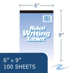 Writing Tablet, Wide Ruled, White Paper