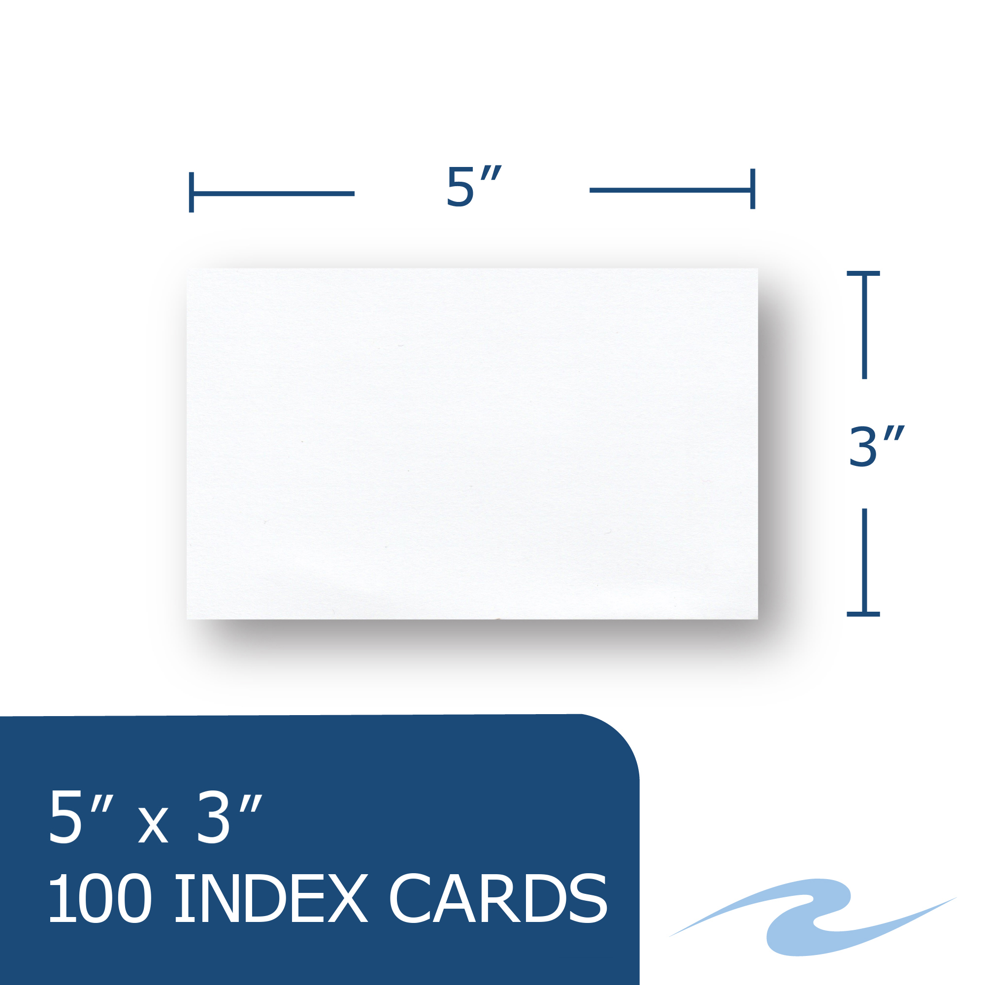 PaperTrail® 3" x 5" Index Cards, Unruled, 100 Count