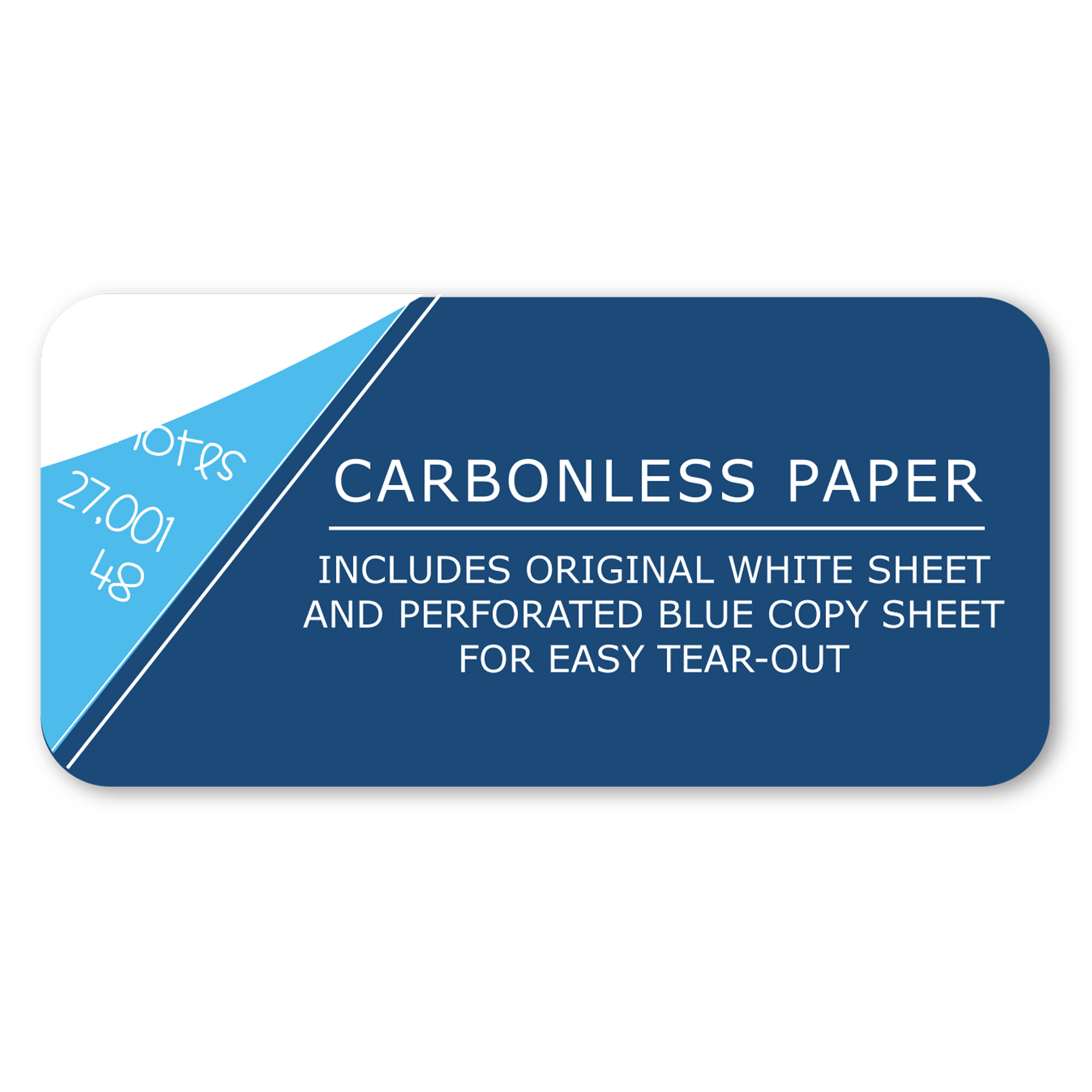 Carbonless Lab Book with Numbered Sets (1-50), 4x4 Grid Ruled, Gray Cover, White/Blue Pages