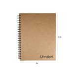 Unruled Notebook, Blank Pages, Heavyweight 60 lb. Paper