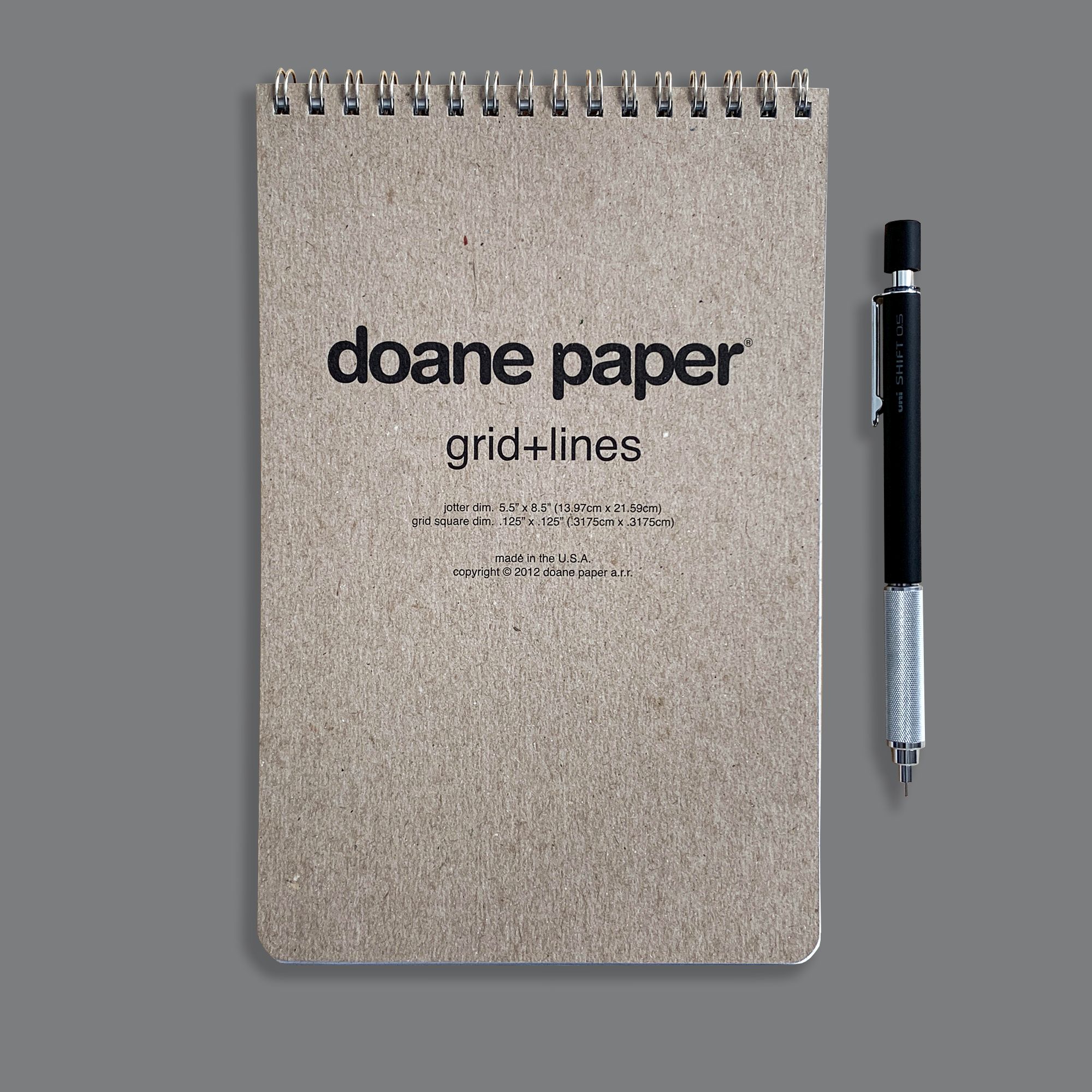 Doane PaperLarge Flap Jotter5.5" x 8.5" 40 SheetsGrid + Lines