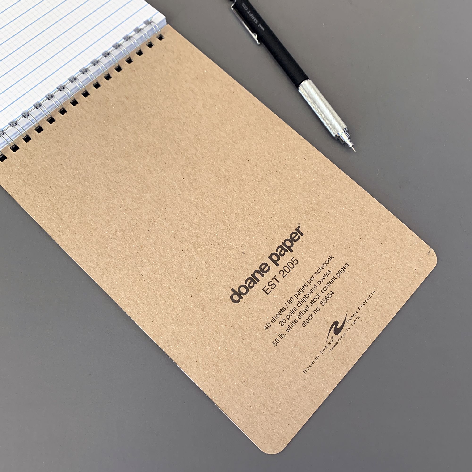 Doane PaperLarge Flap Jotter5.5" x 8.5" 40 SheetsGrid + Lines