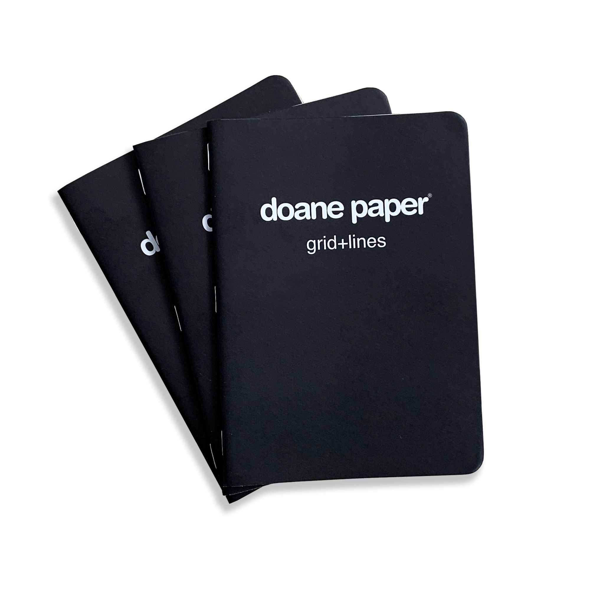 Doane PaperLarge Utility Notebook, Adventure Notebook, Pack of 37" x 5" 24 Sheets per book3 Pack, Black
