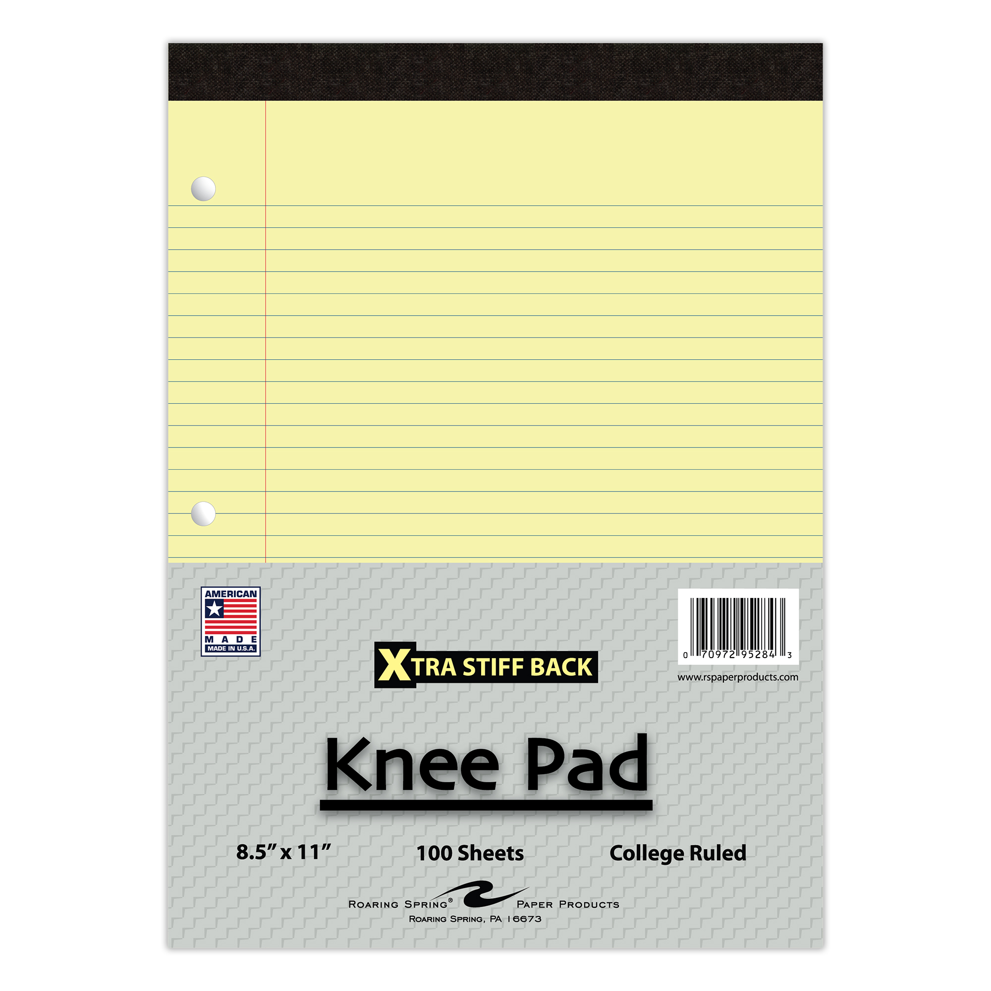 Legal Pad, Extra Stiff Back "Knee Pad", Canary